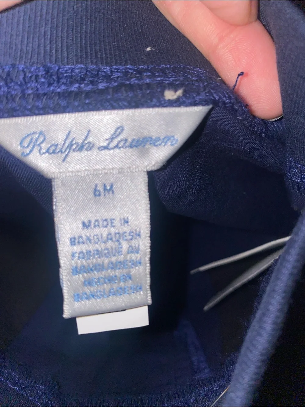 Ralph Lauren Navy Jogger Pants with Red Pony Accent